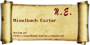 Miselbach Eszter névjegykártya