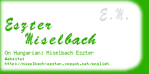 eszter miselbach business card